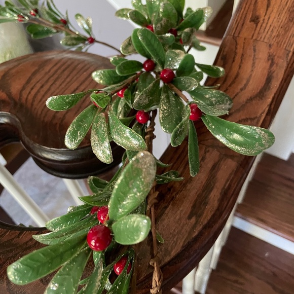 KIRKLAND'S BERRY MISTLETOE CHRISTMAS GARLAND 6' - Picture 2 of 8